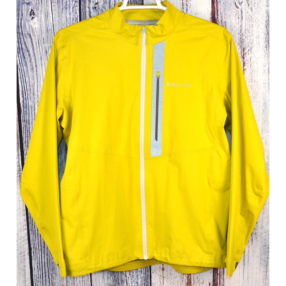 GoLite Men's L Yellow Water Resistant Windbreaker Jacket Cycling Hiking